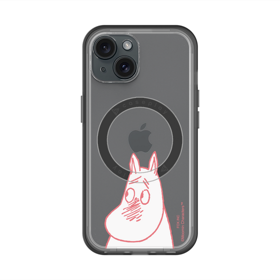 スリムプロテクションプレミアムケース with MagSafe［ MOOMIN - Blushing face ］