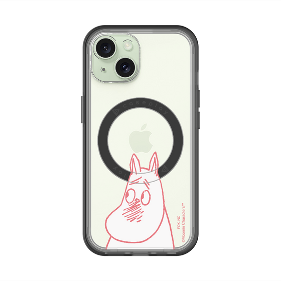 スリムプロテクションプレミアムケース with MagSafe［ MOOMIN - Blushing face ］