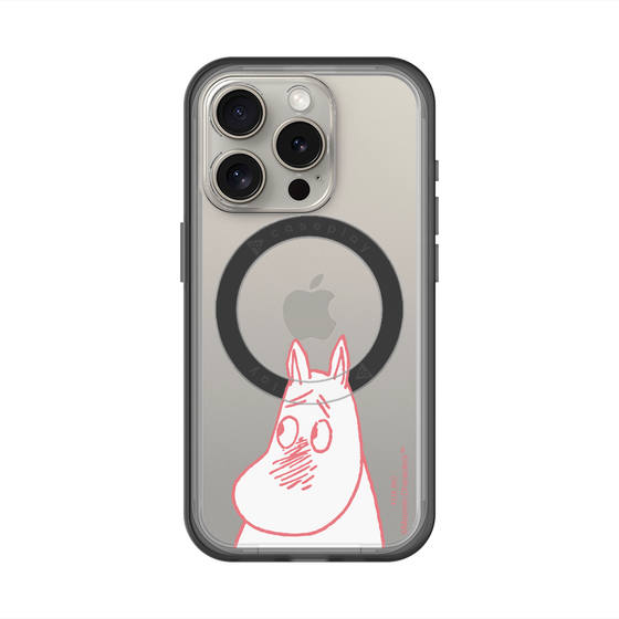 スリムプロテクションプレミアムケース with MagSafe［ MOOMIN - Blushing face ］