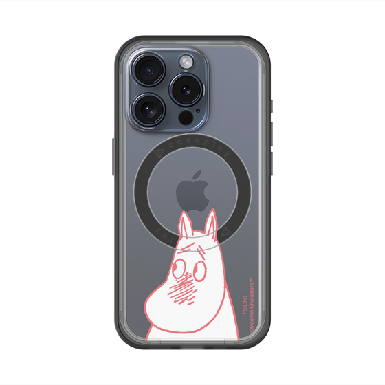 スリムプロテクションプレミアムケース with MagSafe［ MOOMIN - Blushing face ］