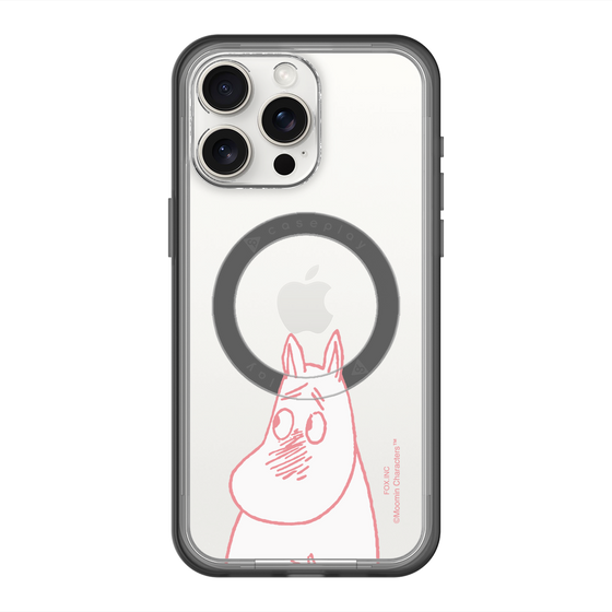 スリムプロテクションプレミアムケース with MagSafe［ MOOMIN - Blushing face ］