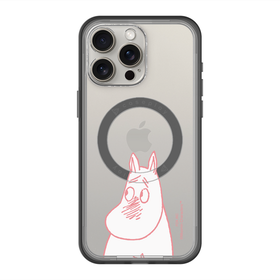 スリムプロテクションプレミアムケース with MagSafe［ MOOMIN - Blushing face ］
