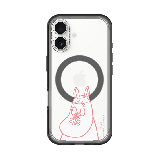 スリムプロテクションプレミアムケース with MagSafe［ MOOMIN - Blushing face ］