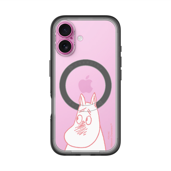 スリムプロテクションプレミアムケース with MagSafe［ MOOMIN - Blushing face ］