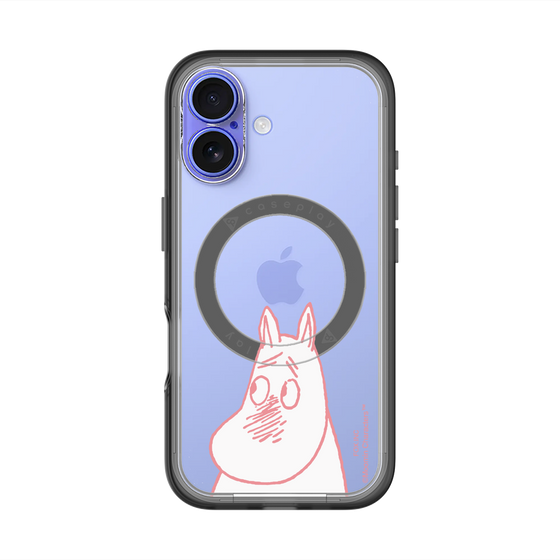スリムプロテクションプレミアムケース with MagSafe［ MOOMIN - Blushing face ］