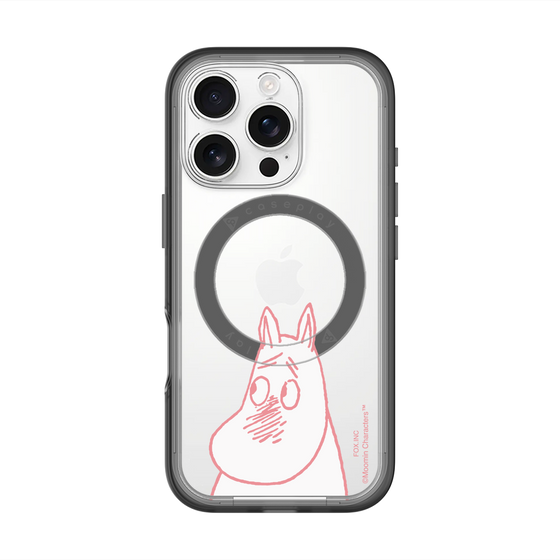 スリムプロテクションプレミアムケース with MagSafe［ MOOMIN - Blushing face ］