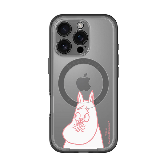スリムプロテクションプレミアムケース with MagSafe［ MOOMIN - Blushing face ］