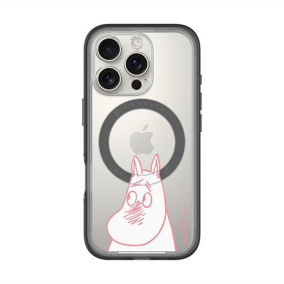 スリムプロテクションプレミアムケース with MagSafe［ MOOMIN - Blushing face ］