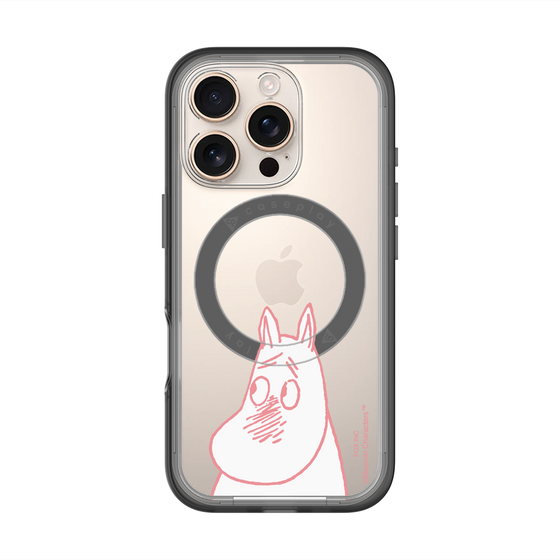 スリムプロテクションプレミアムケース with MagSafe［ MOOMIN - Blushing face ］