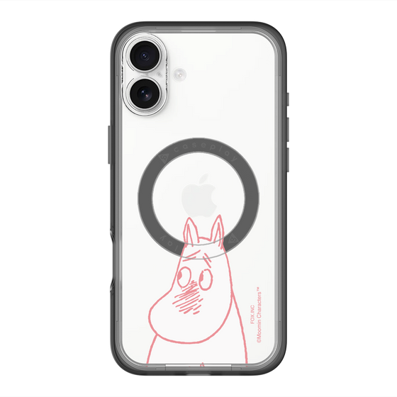 スリムプロテクションプレミアムケース with MagSafe［ MOOMIN - Blushing face ］