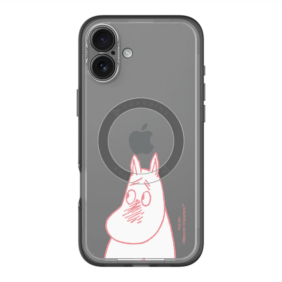スリムプロテクションプレミアムケース with MagSafe［ MOOMIN - Blushing face ］