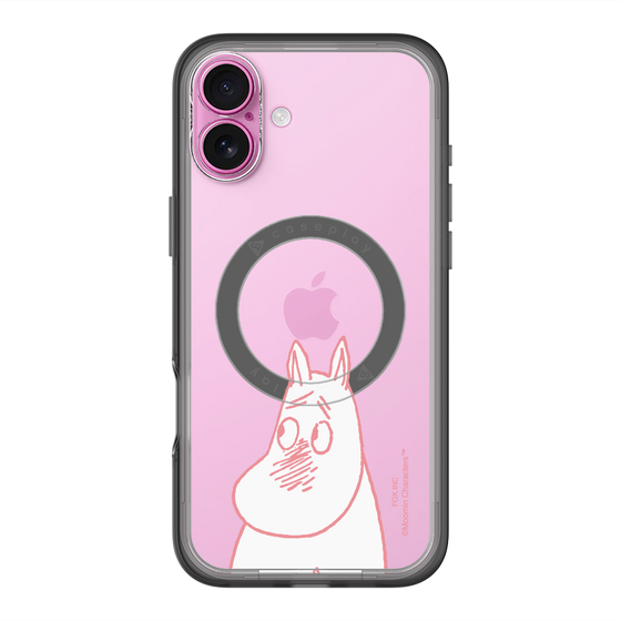 スリムプロテクションプレミアムケース with MagSafe［ MOOMIN - Blushing face ］
