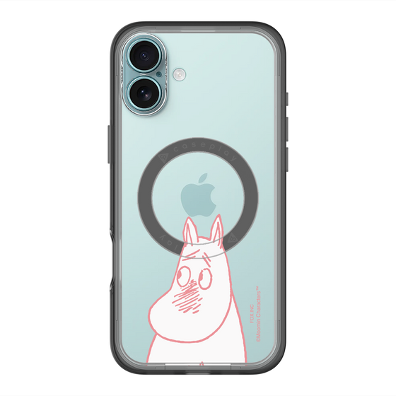 スリムプロテクションプレミアムケース with MagSafe［ MOOMIN - Blushing face ］