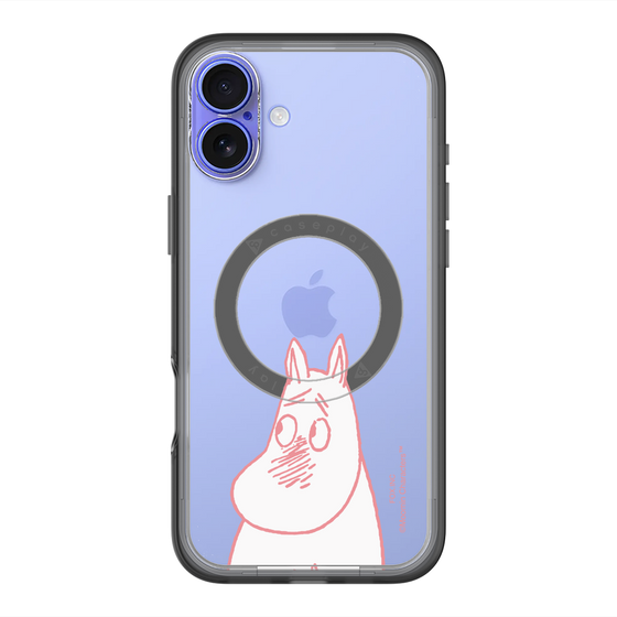 スリムプロテクションプレミアムケース with MagSafe［ MOOMIN - Blushing face ］