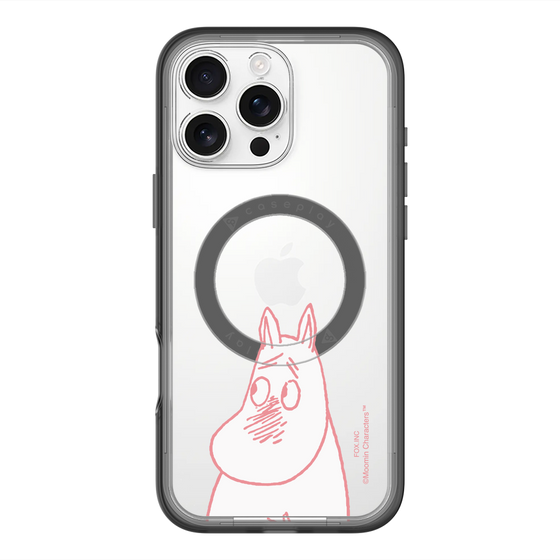 スリムプロテクションプレミアムケース with MagSafe［ MOOMIN - Blushing face ］
