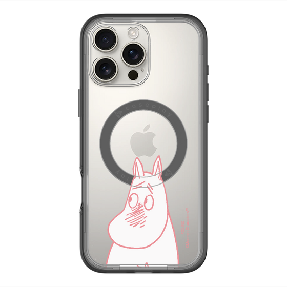 スリムプロテクションプレミアムケース with MagSafe［ MOOMIN - Blushing face ］