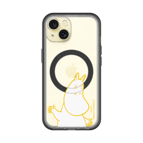 スリムプロテクションプレミアムケース with MagSafe［ MOOMIN - Happy face ］