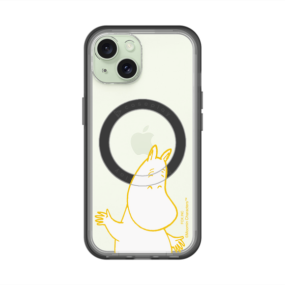 スリムプロテクションプレミアムケース with MagSafe［ MOOMIN - Happy face ］