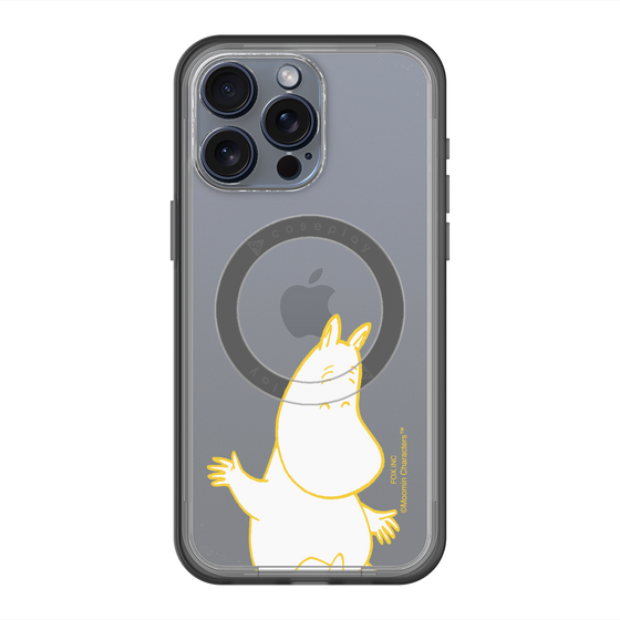 スリムプロテクションプレミアムケース with MagSafe［ MOOMIN - Happy face ］