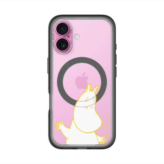 スリムプロテクションプレミアムケース with MagSafe［ MOOMIN - Happy face ］