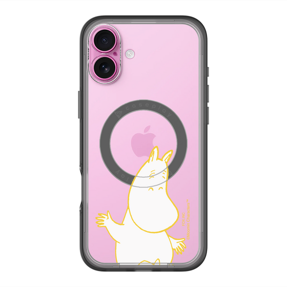 スリムプロテクションプレミアムケース with MagSafe［ MOOMIN - Happy face ］