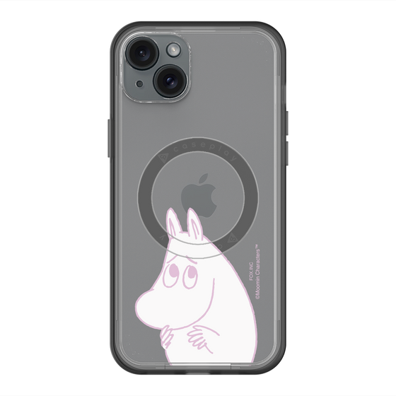 スリムプロテクションプレミアムケース with MagSafe［ MOOMIN - Fearful face ］
