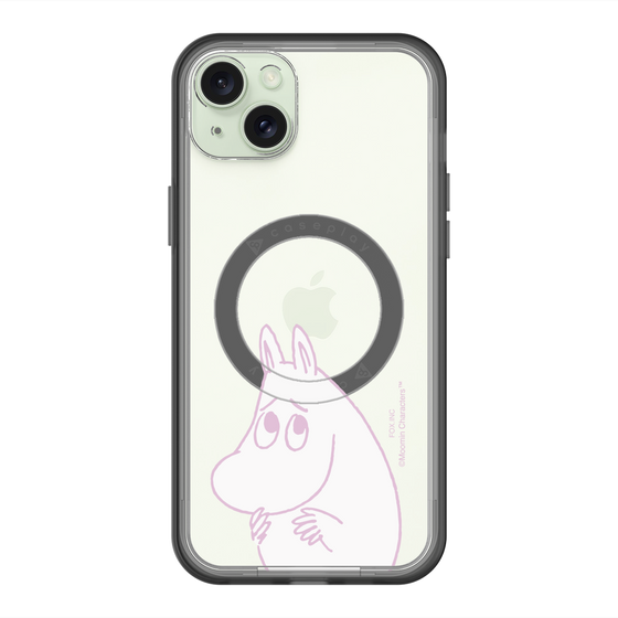 スリムプロテクションプレミアムケース with MagSafe［ MOOMIN - Fearful face ］