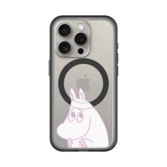 スリムプロテクションプレミアムケース with MagSafe［ MOOMIN - Fearful face ］