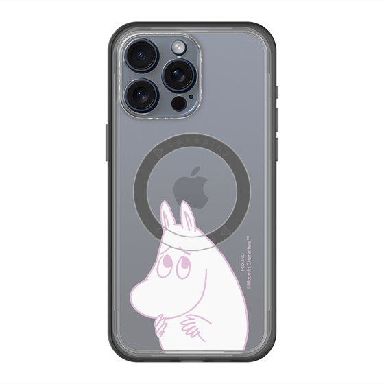スリムプロテクションプレミアムケース with MagSafe［ MOOMIN - Fearful face ］