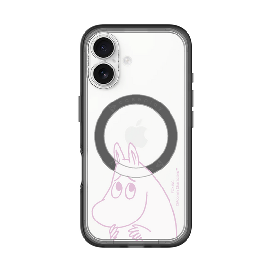 スリムプロテクションプレミアムケース with MagSafe［ MOOMIN - Fearful face ］