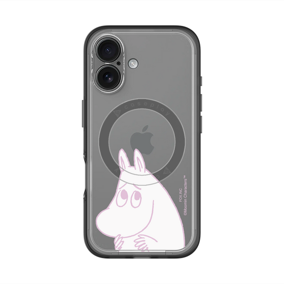 スリムプロテクションプレミアムケース with MagSafe［ MOOMIN - Fearful face ］