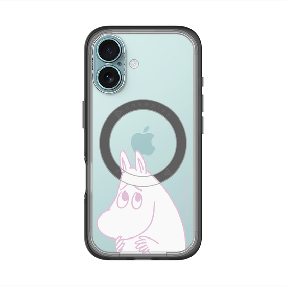スリムプロテクションプレミアムケース with MagSafe［ MOOMIN - Fearful face ］
