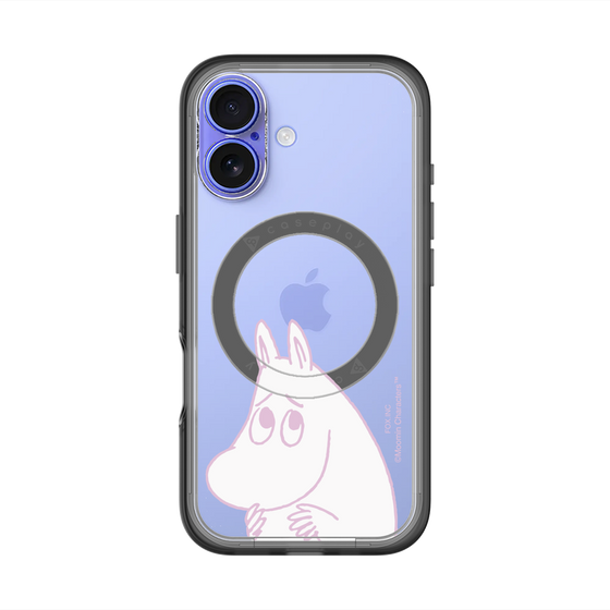 スリムプロテクションプレミアムケース with MagSafe［ MOOMIN - Fearful face ］