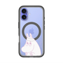 スリムプロテクションプレミアムケース with MagSafe［ MOOMIN - Fearful face ］