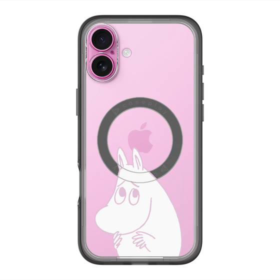 スリムプロテクションプレミアムケース with MagSafe［ MOOMIN - Fearful face ］