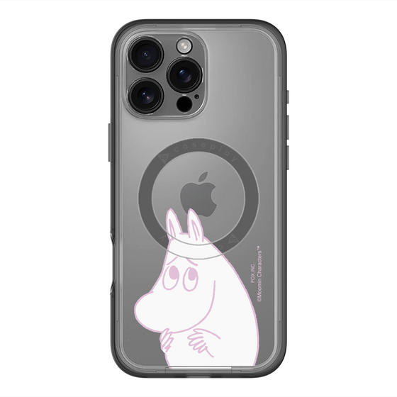 スリムプロテクションプレミアムケース with MagSafe［ MOOMIN - Fearful face ］