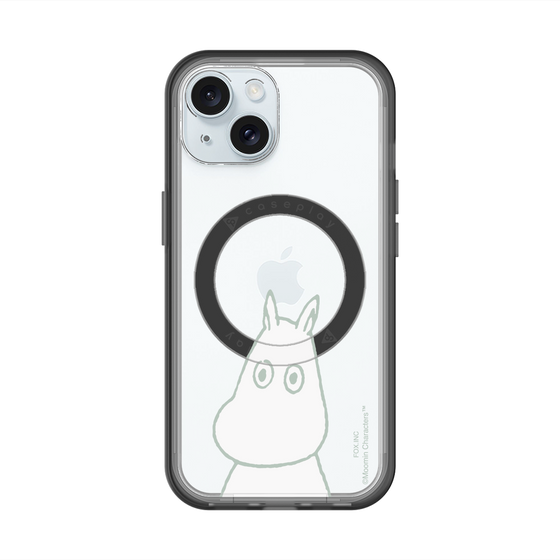 スリムプロテクションプレミアムケース with MagSafe［ MOOMIN - Troubled face ］