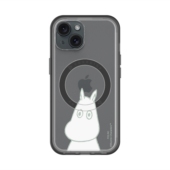 スリムプロテクションプレミアムケース with MagSafe［ MOOMIN - Troubled face ］