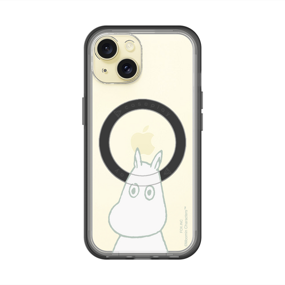 スリムプロテクションプレミアムケース with MagSafe［ MOOMIN - Troubled face ］