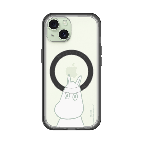 スリムプロテクションプレミアムケース with MagSafe［ MOOMIN - Troubled face ］
