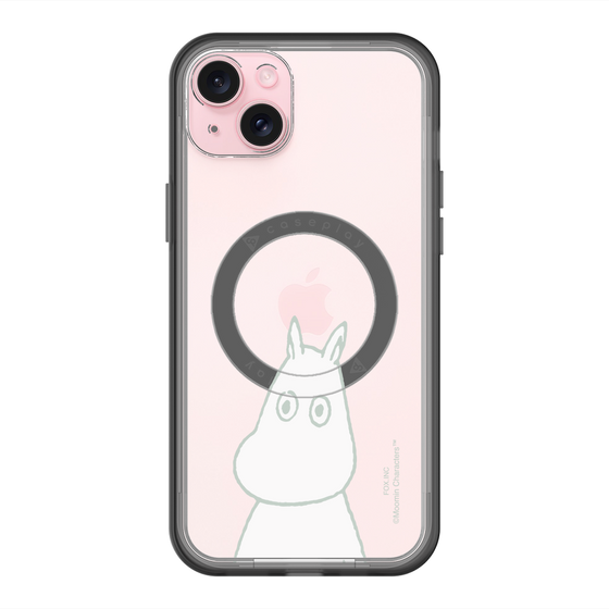 スリムプロテクションプレミアムケース with MagSafe［ MOOMIN - Troubled face ］