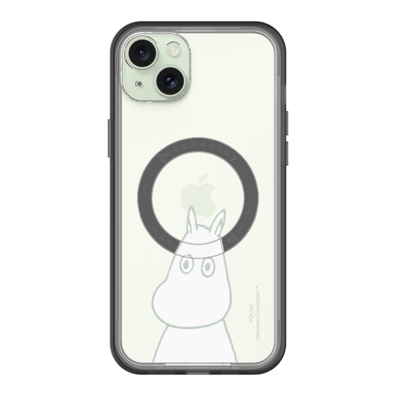 スリムプロテクションプレミアムケース with MagSafe［ MOOMIN - Troubled face ］