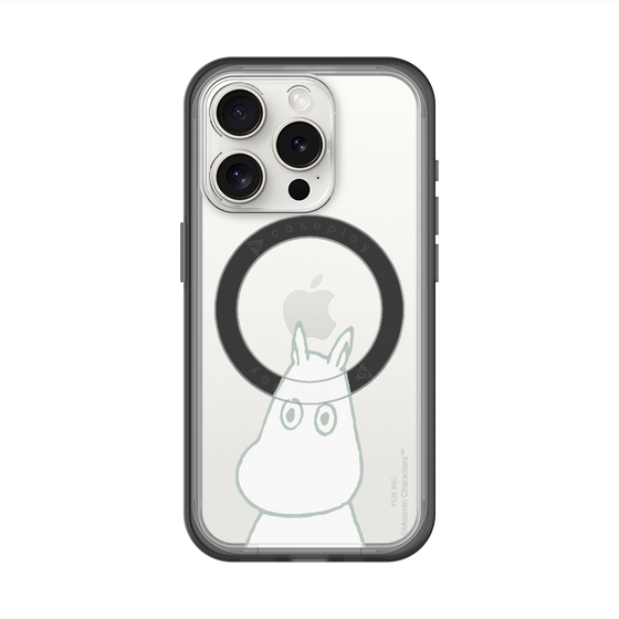 スリムプロテクションプレミアムケース with MagSafe［ MOOMIN - Troubled face ］