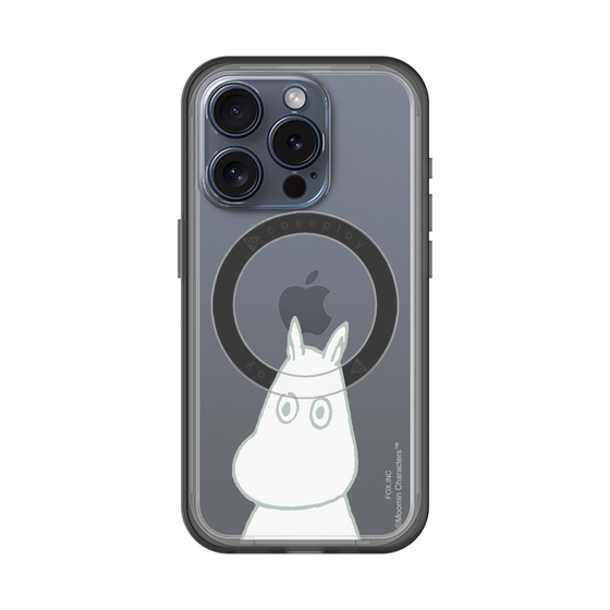 スリムプロテクションプレミアムケース with MagSafe［ MOOMIN - Troubled face ］