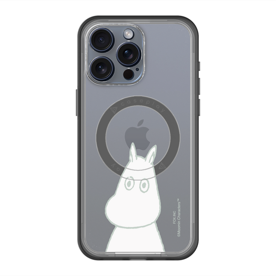 スリムプロテクションプレミアムケース with MagSafe［ MOOMIN - Troubled face ］