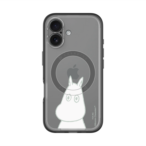 スリムプロテクションプレミアムケース with MagSafe［ MOOMIN - Troubled face ］