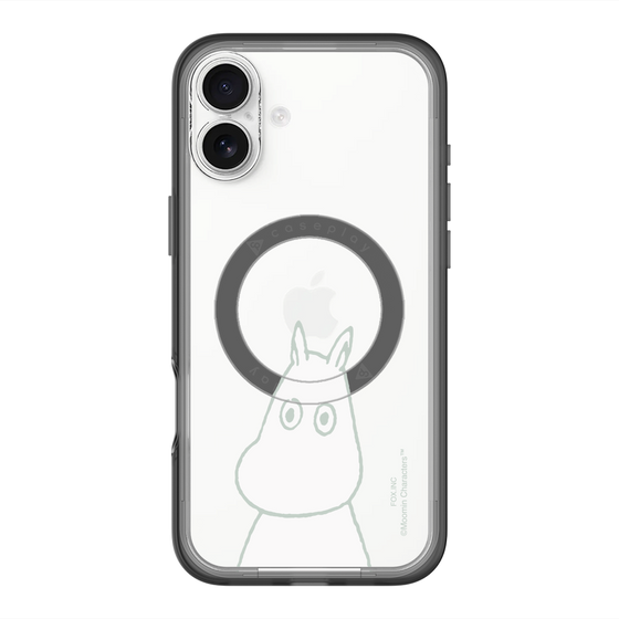 スリムプロテクションプレミアムケース with MagSafe［ MOOMIN - Troubled face ］