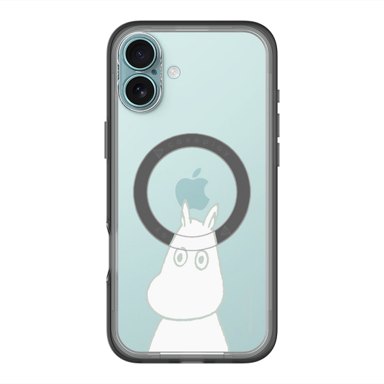 スリムプロテクションプレミアムケース with MagSafe［ MOOMIN - Troubled face ］