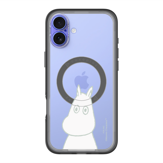 スリムプロテクションプレミアムケース with MagSafe［ MOOMIN - Troubled face ］