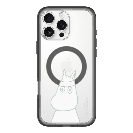 スリムプロテクションプレミアムケース with MagSafe［ MOOMIN - Troubled face ］